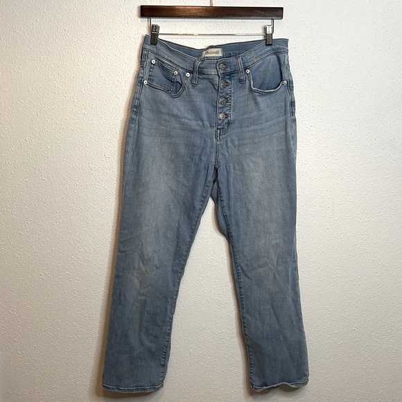 Madewell Denim - Madewell Light wash Cali Denim Boot Button-fly Jeans Size 29